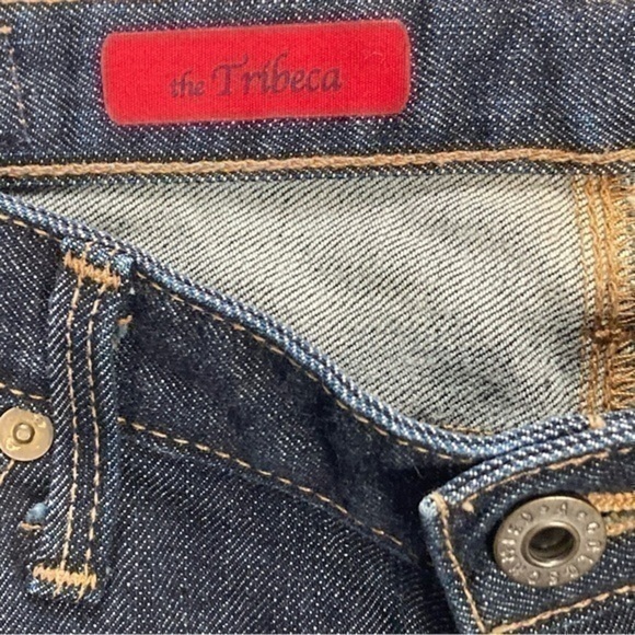 AG Adriano Goldschmied Jeans Women 27 Tribeca Dark Wash Denim Straight Leg Pants - Picture 11 of 14